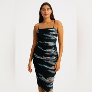 NWOT - Le Chateau Midi Ruched Dress